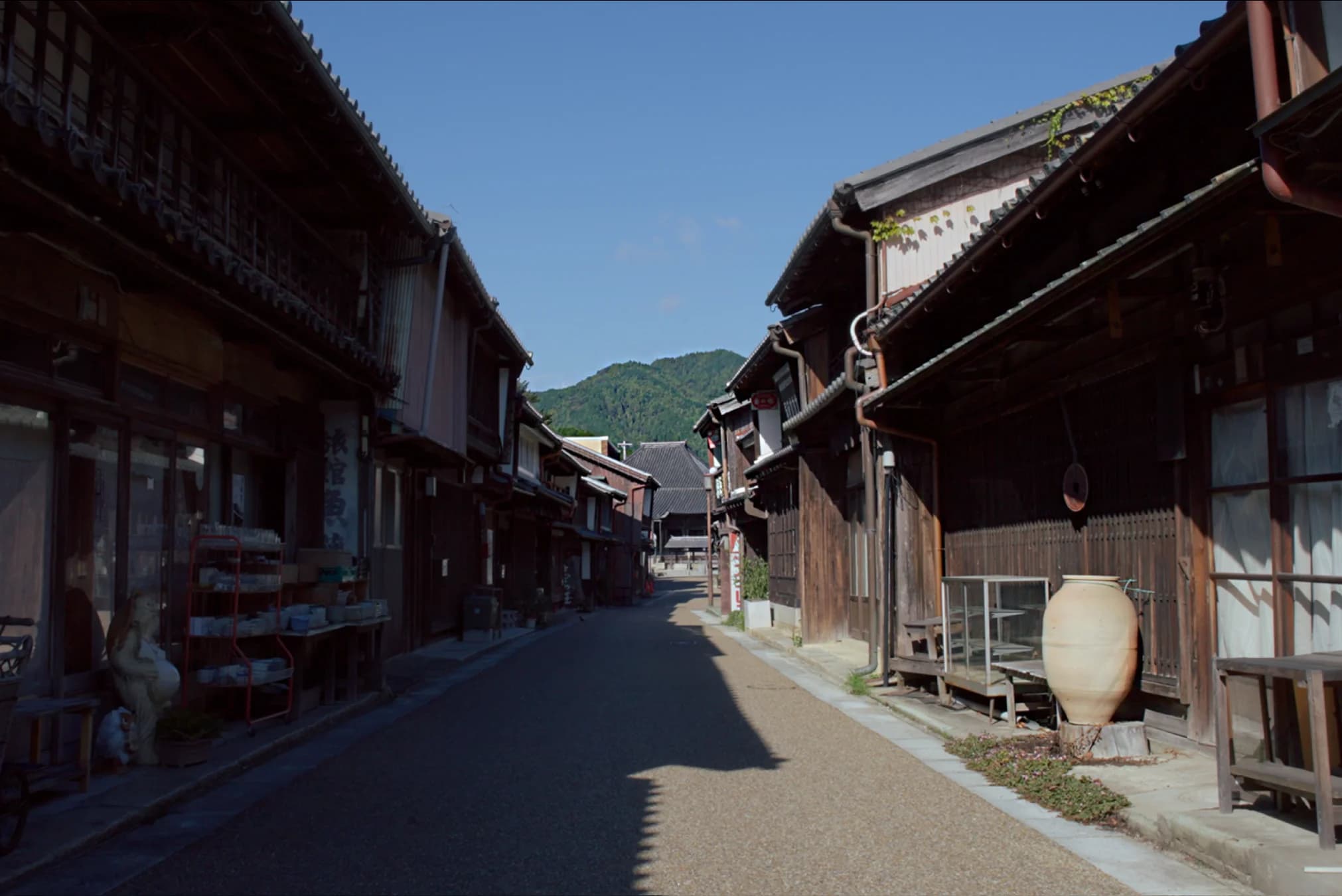 A traditional Japanese post town street