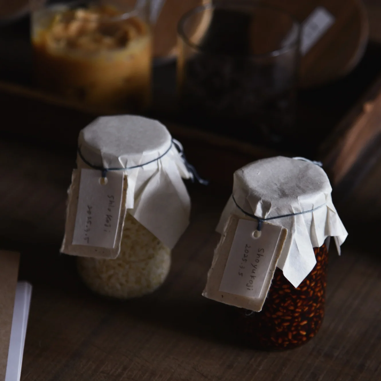 Pouring liquid into mortar