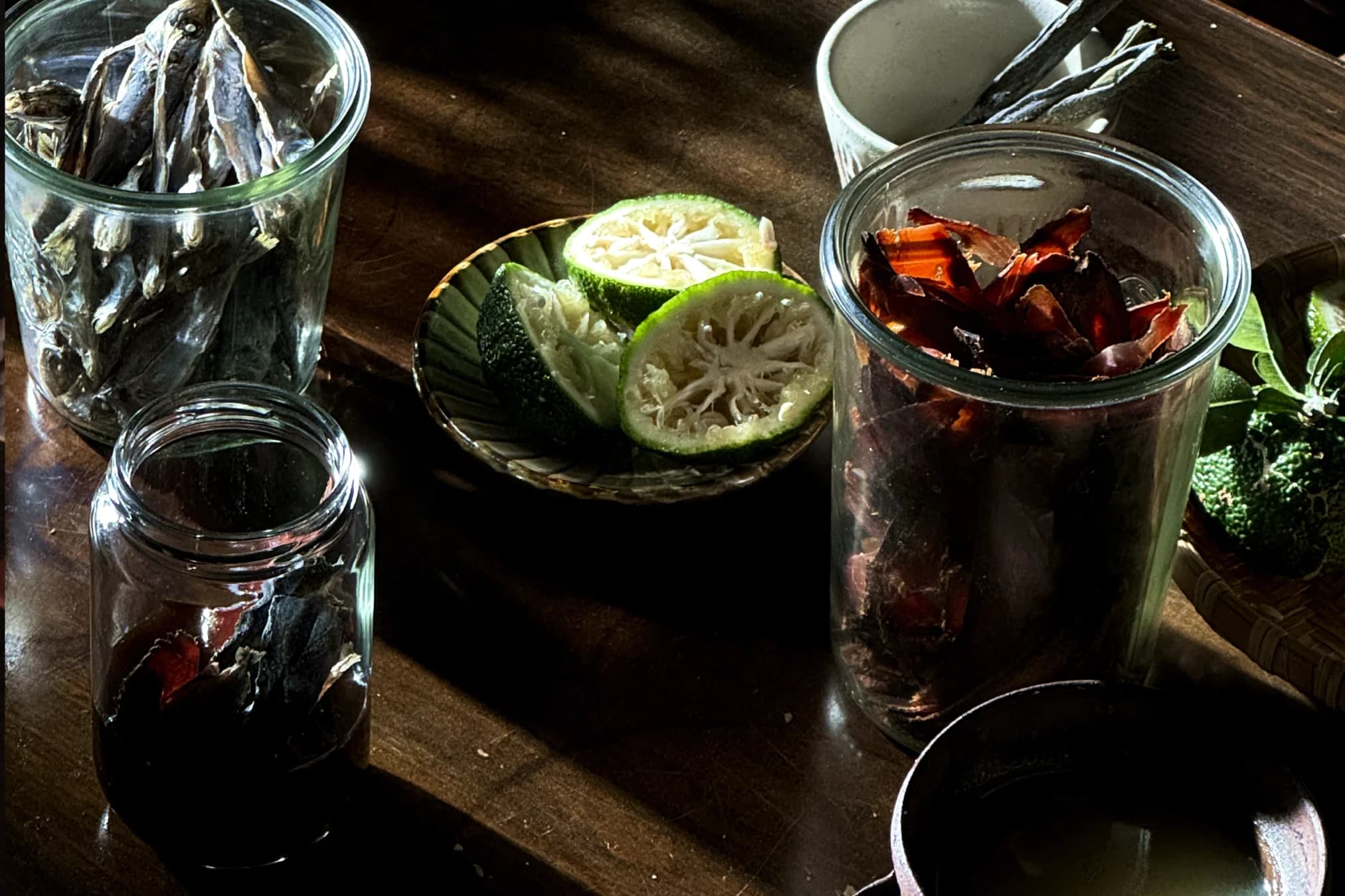 Seasonal Japanese ingredients used in the fermentation workshop