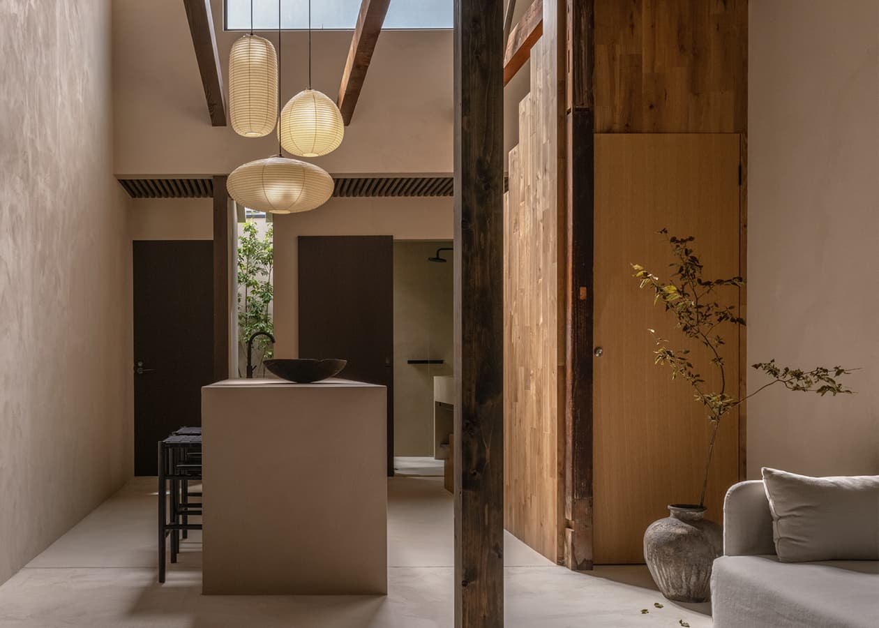 View of kitchen area in Suite 3 of Maana Kiyomizu