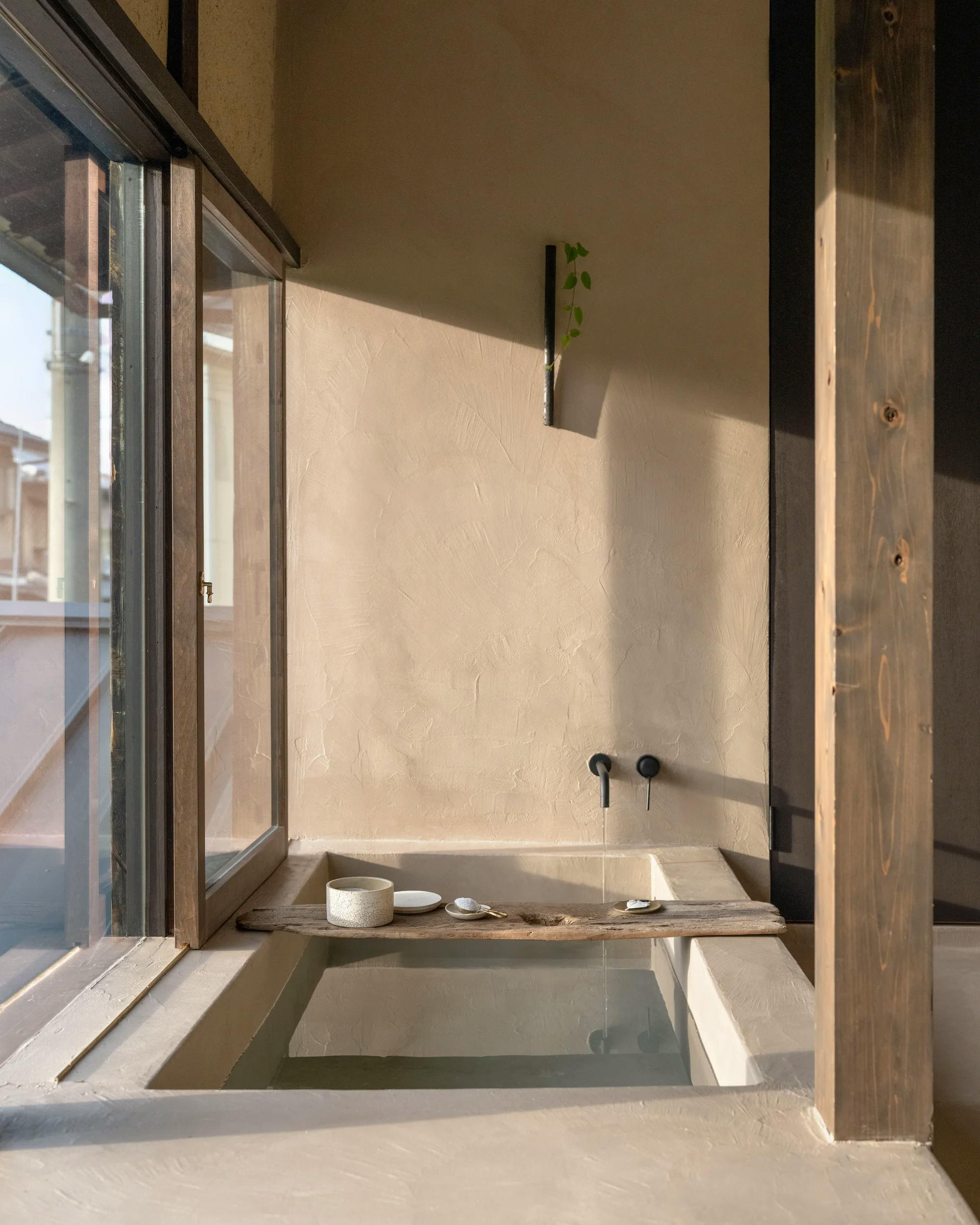 View of bath in Suite 1 of Maana Kiyomizu
